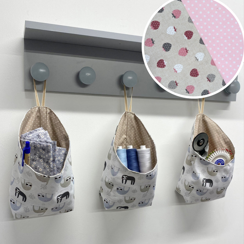 Hanging Storage Pods sewing kit - strawberries