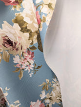 Load image into Gallery viewer, Duck Egg Floral Outdoor Fabric - 1/2 x metre