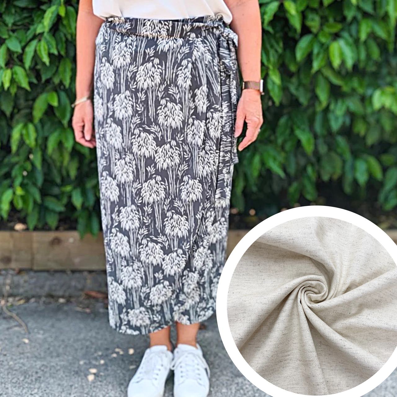 Viscose store wrap skirt