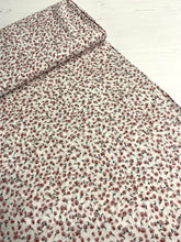 Load image into Gallery viewer, Salmon Pink and White Ditsy Floral Viscose Fabric - 1/2mtr