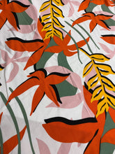 Load image into Gallery viewer, Fabric Remnant - orange leaf viscose twill - 65cms