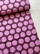 Load image into Gallery viewer, Mauve Large Dot cotton fabric - 1/2 mtr