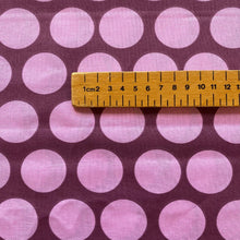 Load image into Gallery viewer, Mauve Large Dot cotton fabric - 1/2 mtr